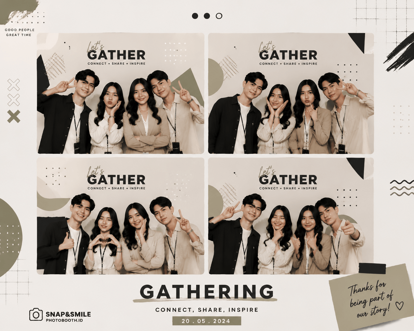 Photo strip hasil photobooth di acara gathering